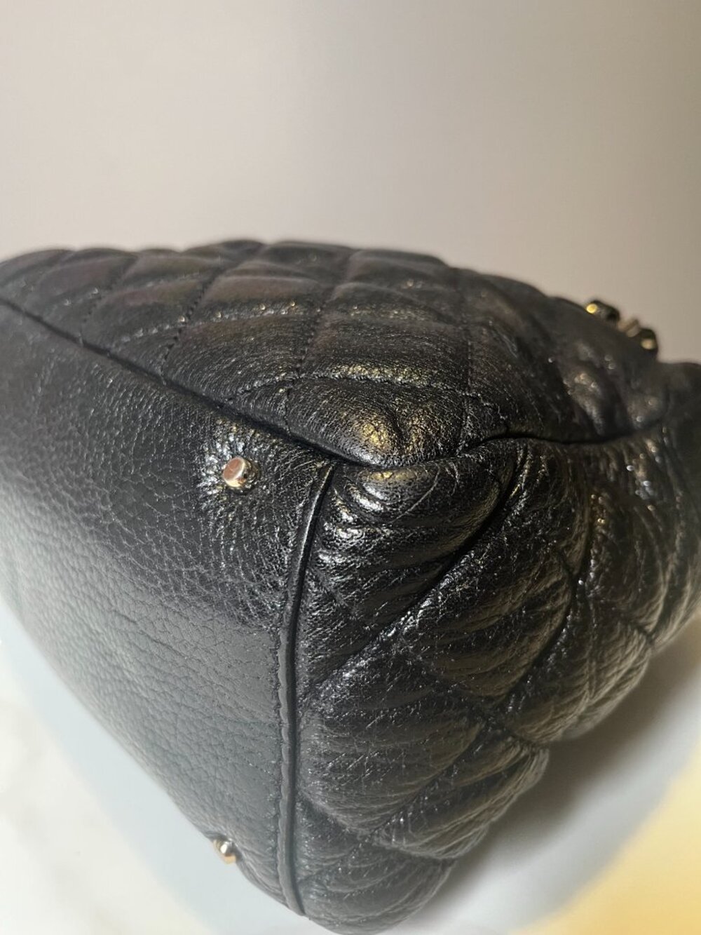 Kate Spade New York Elizabeth Gold Coast Quilted Black Leather Shoulder Bag - Picture 9 of 14